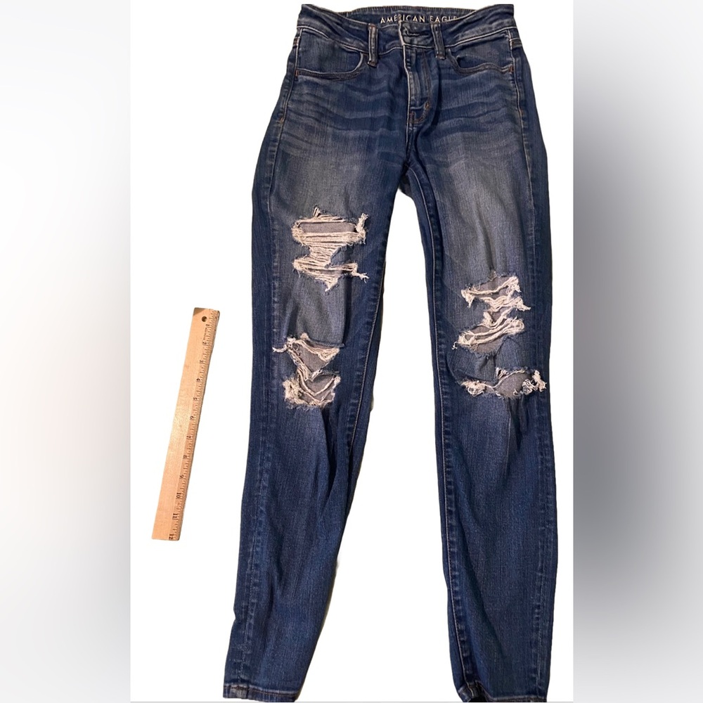 American eagle ripped high-rise ne(x)t level stretch jeggings